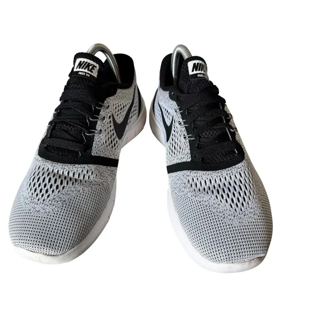 Nike Free RN Running Sneakers Youth 7 Women’s 7.5 Grey Black Athletic Gym Shoes